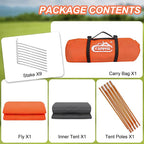 camppal 1 Person Tent for Camping Hiking Mountain Hunting Backpacking Tents 4 Season Resistance to Windproof Rainproof and Waterproof