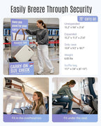 LIGHT FLIGHT Luggage Sets, Carry On Luggage 22x14x9 Airline Approved, Carry On Travel Bag Suitcases with Wheels, Expandable Hardside Lightweight Rolling with TSA Lock 2-Piece Set (DB/20),Beige