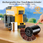 Cordless Coffee Maker for Dewalt 20V MAX Battery, 3 Brewing Options Drip Coffee Maker with Coffee Grinder, Portable Single Serve Coffee Makers for Camping, Travel, and Jobsite. (Tool Only)