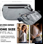 Money Belt for Secure Travel - RFID Blocking Slim Passport Holder - Hidden Waist Pouch for Cash, Credit Cards, Documents - Concealable Under Clothes, Water-Resistant Slim Fanny Pack for Men and Women