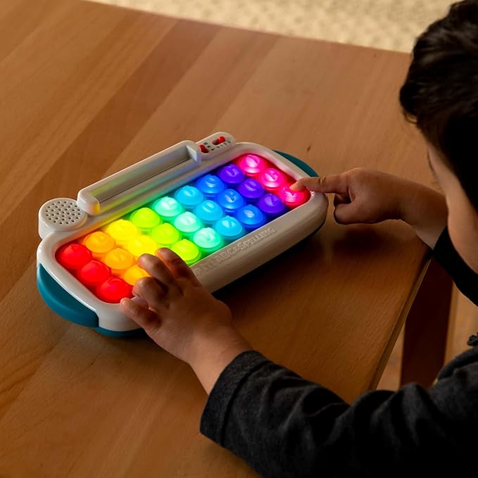 Chuckle & Roar Pop It! ABC & Spelling Keyboard - Multicolor - Smart Letter Guidance with Alphabet Learning Toys - Soft Silicone Keys for Toddler Sensory Toys - Compact Travel Play Kit for Toddlers 1-3
