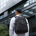 Amazon Basics Travel Laptop Backpack with Multiple Pockets and Compartments for 17 in / 43.1 cm Laptop, Water Resistant, Spacious with Padded Shoulder Straps, Black