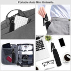 Compact Travel Umbrella for Purse - Flat Handle, Waterproof for Light Rain
