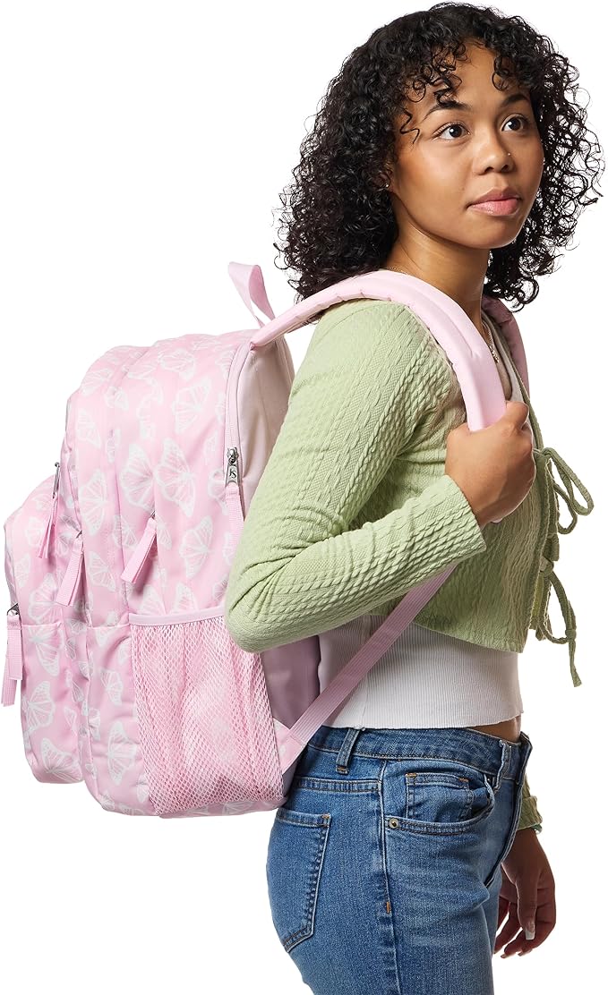 JanSport Laptop Backpack - Computer Bag with 2 Compartments, Ergonomic Shoulder Straps, 15” Laptop Sleeve, Haul Handle - Flutter By