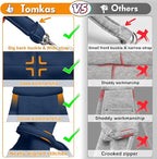Tomkas Small Dog Cat Sling Carrier Puppy Purse Travel Wrap Soft Crossbody Pet Bag (Dark Blue, M - Classic Pocket & Classic Strap)