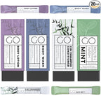 Go Essentials - Bundle Sets (Bamboo Forest and Refreshing Mint, 80 Packets Total (20 of Each)) Travel size mouthwash, shampoo/conditioner, body wash, body lotion.