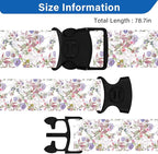 Luggage Straps for Suitcases, Travel Adjustable Belt with Quick Release Buckle, Heavy Duty Nylon Bag Packing Strap, Unique Bright Identifiers Business Travel Accessories (2 Pack) - Purple Flowers