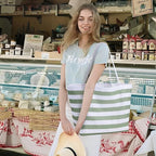 KALIDI Beach Tote Bag Women Large Waterproof Sandproof Shoulder Handbag Packable Grocery Bag Hobo Purse for Picnic Vacation