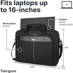 Targus Classic Slim Laptop Bag - Ergonomic Briefcase and Messenger Bag - Spacious Foam Padded for Laptops and Under