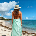 YSYJ 18 Pack Turkish Beach Towel 36 x 71 Inches Beach Towels Soft Lightweight Extra Large Pool Towels Quick Dry Sand Free Turkish Bath Towels Teal