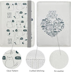 WALNEW Passport Holder for Travel, RFID Passport Cover Wallet for Women Men, PU Leather Passport Book Card Holder Case with Pen, Travelling Essentials for Flying