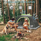 CAMPROS CP Camping Tent 2/4/6 Person, Waterproof Windproof Double Layer Dome Tent, Easy Setup with Large Mesh Windows & Wide Door for Outdoor Camping Backyard