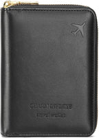 Travel Passport Wallet RFID Blocking Passport Holder-Women and Men with Zippered Ladies Passport Cover