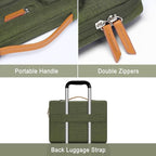 MOSISO 360 Protective Laptop Shoulder Bag,15 inch Computer Bag Compatible with MacBook Air 15 inch M5 M4 M3 M2/Pro 15, Dell XPS Plus,Side Open Messenger Bag with 4 Zipper Pockets&Handle, Olive Green