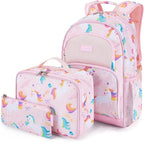 mommore Kids Backpack for Boys Girls 4-8 Kindergarten Elementary School Backpack with Lunch Box - 15” H Fit Folder