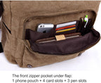 Evergoo Vintage Messenger Bag Unisex Shoulder Bags Canvas Satchel Cross Body Work Satchel Briefcase for 15.6 Inch Laptop