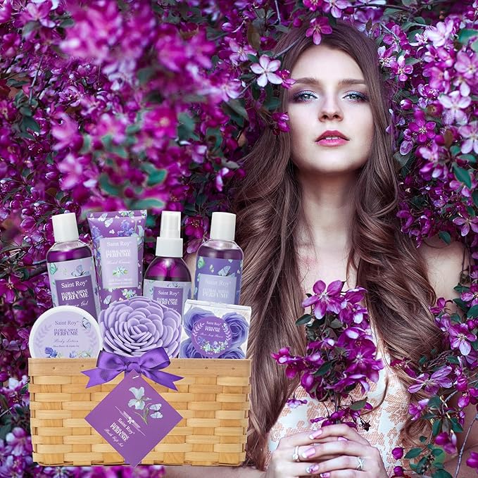 Mothers Day Gifts for Women, Bath & Shower Gifts for Women, Perfume Bath and Body Gift Basket, Skin Care Set, Spa Kit, Self-Care Set, Home Spa Gift, Relaxation Gift, Birthday, Christmas, Anniversary
