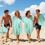 YSYJ 18 Pack Turkish Beach Towel 36 x 71 Inches Beach Towels Soft Lightweight Extra Large Pool Towels Quick Dry Sand Free Turkish Bath Towels Teal