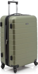 Wrangler Smart Spinner Hardside Luggage, 3 Piece Set, Olive Green