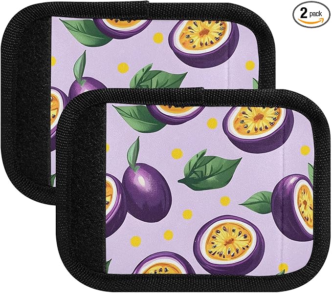 Passion Fruit Luggage Handle Wrap for Suitcase Luggage Tags Handle Covers Identifiers Soft Decorations Travel Accessories 2 Pack