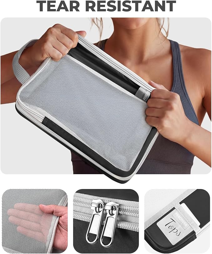 Percover Compression Packing Cubes 10-Piece Set, Packing Cubes Compression for Travel with Toiletry Bag, Laundry Bag & Shoe Bag, All-in-One Travel Organizer for Carry On & Checked Luggage, Black