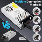 110V AC to 12V DC Converter, 12V 50A 600W Power Supply Transformer Adapter SMPS AC to DC Converter Switch Power Supply Max 50A 600W for CCTV Camera Security System Radio 3D Printer