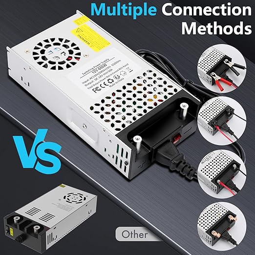 110V AC to 12V DC Converter, 12V 50A 600W Power Supply Transformer Adapter SMPS AC to DC Converter Switch Power Supply Max 50A 600W for CCTV Camera Security System Radio 3D Printer