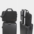 DOMISO 15.6 inch Laptop Bag Business Briefcase Water-resistant Notebook Messenger Shoulder Bag for 15.6" ASUS ZenBook Chromebook 15/Lenovo Ideapad ThinkPad/HP Pavilion 15 Envy 15,Black