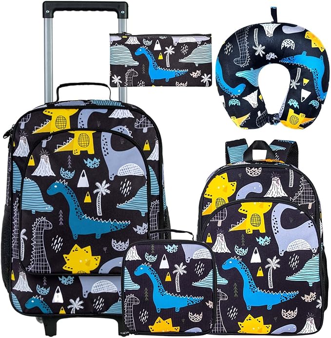 Kids Suitcase with Wheels for Girls and Boys, Rolling Carry on Luggage for Toddler Children
