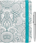WALNEW Passport Holder for Travel, RFID Passport Cover Wallet for Women Men, PU Leather Passport Book Card Holder Case with Pen (Elastic Band Closure, D-Green Petals)