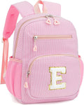 Kids Backpack for Girls 5-8, Cute Personalized Elementary Backpack for Kids Birthday Gifts (Pink E)