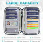 Passport Holder Family, Women Rfid Blocking Passport Wallet, Travel Essentials Premium Wallets, Waterproof Passport Holders Bag for Men Traveling, Travel Document Organizer Credit Cards Case
