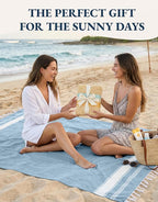 LANE LINEN Beach Towels 6 Pack, Oversized Beach Towel, Lightweight Beach Essentials for Women, Large Pool Towel, Absorbent & Quick Dry, Sand Free Beach Towel, 39"x71" - Nautical Color