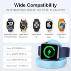 2026 Upgraded for Apple Watch Charger Magnetic Fast Charging Dock,Portable Wireless Charging Stand Compatible with iWatch Series Ultra/SE/11/10/9/8/7/6/5/4/3/2 Support Nightstand Mode-Sky Blue