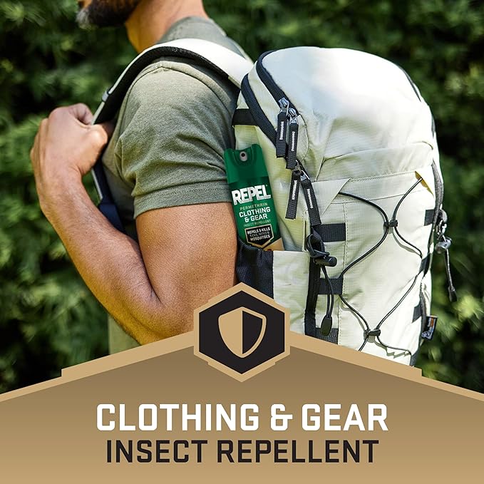 Repel Permethrin Clothing And Gear Insect Repellent, 6.5 Ounces, Aerosol Insect Repellent For Clothing And Gear Including Nets, Tents, Sleeping Bags And Backpacks