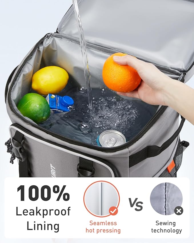TOURIT Insulated Rolling Cooler Backpack, Leakproof Waterproof Beach Cooler Bag with Wheels and Handle, Outdoor Camping Picnic Travel