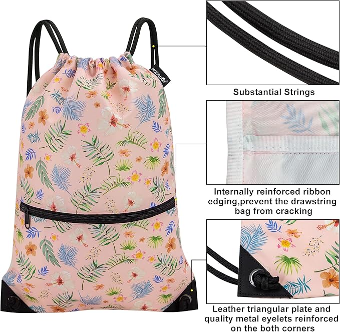HOLYLUCK Drawstring Backpack Bag Sport Gym Sackpack