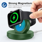 2026 Upgraded for Apple Watch Charger Magnetic Fast Charging Dock,Portable Wireless Charging Stand Compatible with iWatch Series Ultra/SE/11/10/9/8/7/6/5/4/3/2 Support Nightstand Mode-Green