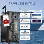 8 Pack Luggage Tags Travel Essentials & Cruise Essentials for NCL, Princess, Carnival, Royal Caribbean & Celebrity Cruise Ships by SEAVILIA