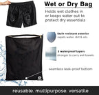 Ornadi Wet Gym Clothes Bag Waterproof Antimicrobial Sack Inhibits Bacteria & Odor from Dirty Laundry, Swimsuits, Sweaty Shoes for Smell Proof Travel 14 X 17.5 Made in USA
