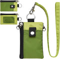 CHENSPRX Minimalist RFID Blocking Small Wallet with ID Window,WaterResistant Zip Id Case Wallet with Lanyard Keychain for Cards,Cash,Travel,Women,Men