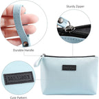 Cosmetic Bags for Women Small Makeup Bag for Purse Pu Leather Makeup Pouch Travel Makeup Bag with Zipper Make Up Bag for Travelling