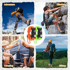 Survival Bracelets, Paracord Bracelets (2 pcs) with Loud Whistle Light Flint, Adjustable Compass Bracelet for Outdoor Camping Hiking Fishing Hunting, Multitools Tactical Gear, Bearable 300 lb