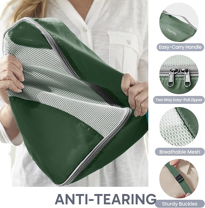 10 Set Packing Cubes for Travel, Gifts for Women Mom,Anti-Tearing Suitcase Organizer,OlarHike Vacation Essentials & Accessories for Cruise Ship
