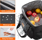 Lifewit Large Lunch Bag, Insulated Lunch Box, Soft Cooler Cooling Tote for Adult Men Women, Black 40-Can (24L)