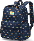 STEAMEDBUN Corduroy Kids Backpack for Boys and Girls 5-8: Boys Backpack for Elementary Kindergarten - 15 inch Cute Backpacks for Kids - Car