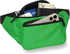 Green Fanny Pack Belt Bag I Mens Fanny Packs for Women Fashionable - Crossbody Bag Bum bag Waist Bag Waist Pack - Hands Free for Hiking, Running, Travel, Waterproof and more