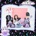 Kid's Luggage Set 5 Piece Suitcase Set 16' Hardside Spinner Wheels Girls Carry On Toddler Travel Rolling Airline Approved