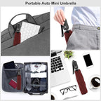 Compact Travel Umbrella for Purse - Flat Handle, Waterproof for Light Rain