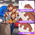 3 Pack American Football Baseball Luggage Tags for Suitcase Soccer PU Leather Travel Luggage Tag Privacy Cover ID Label for Women Men Baggage Backpack Handbag School Bag